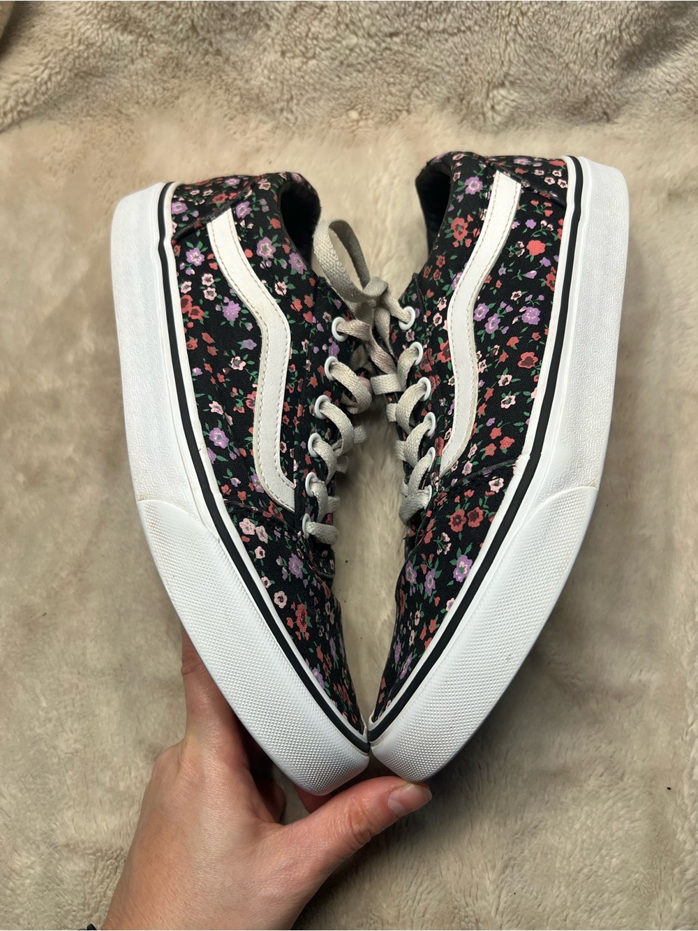 Vans floral women’s size 10 - Picture 4 of 6